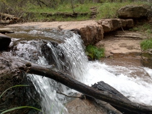 Short Waterfall by the Teepee Campground, Horton Creek - Highline - Derrick Trail Loop, Payson, Arizona