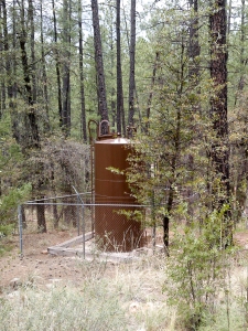 Water Tank at End of Trek, Horton Creek - Highline - Derrick Trail Loop, Payson, Arizona